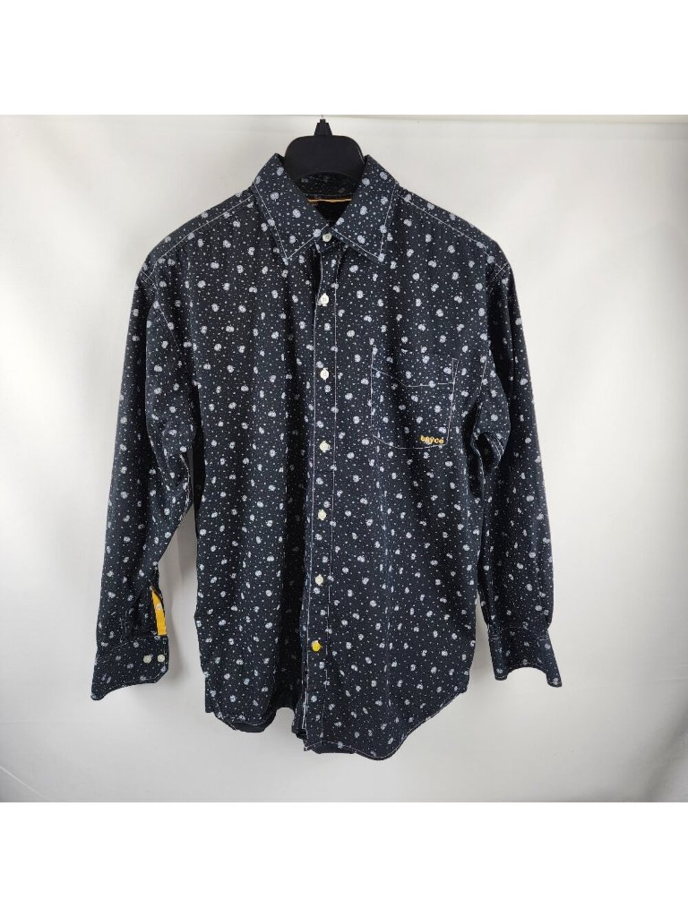 Enyce Shirt Large Mens Multi Black Geometric Print Vintage L/S Button Up